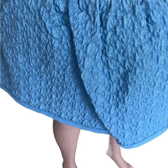 Victoria Beckham Dress Kids Girls Large Yellow Blue Striped Mini Ruffle Textured - Picture 6 of 14